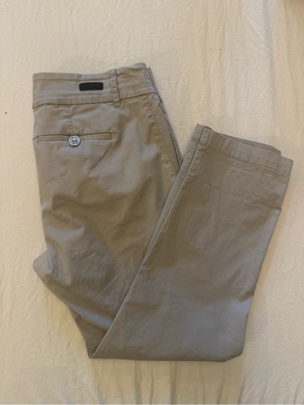 Kut from the Kloth Women's Size 8 Ankle Chino Stretch Trouser Pants - Light Tan